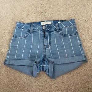 PacSun striped jean shorts